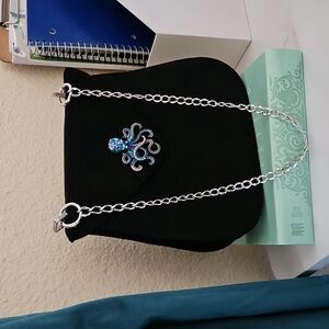 Black Vintage Suede Shoulder Bag - Refurbished